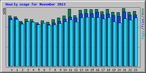 Hourly usage for November 2013