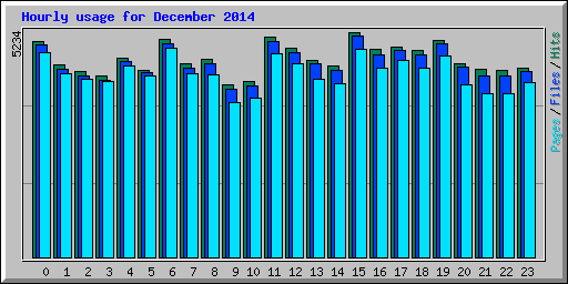 Hourly usage for December 2014