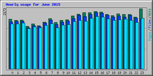 Hourly usage for June 2015