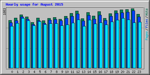Hourly usage for August 2015